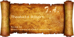 Theobald Albert névjegykártya